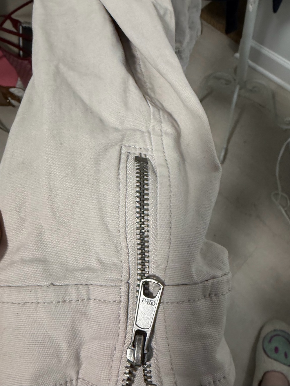 Old Navy Beige Utility Moto Jacket - Picture 3 of 4